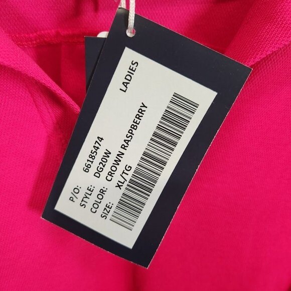 NWT‎ Devon & Jones CrownLux Performance Ladies Plaited Polo - Crown Raspberry XL - Picture 7 of 8